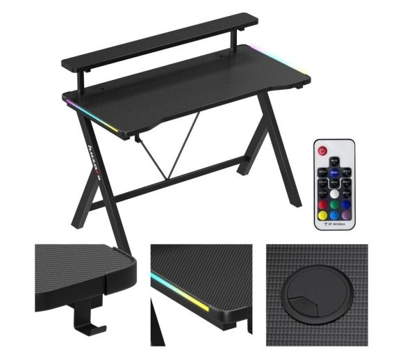 Huzaro - Hero 1.9 Crni RGB Gaming sto 120x60cm_4