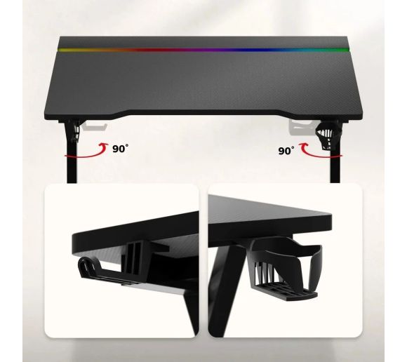 Huzaro - Hero 2.4 Crni RGB Gaming sto_5
