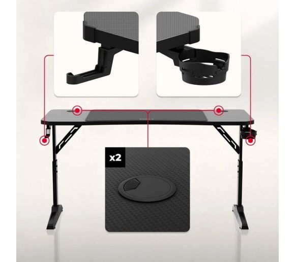 Huzaro - Hero 3.6 Crni Podesivi Gaming sto 140x60cm_3