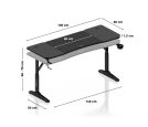 Huzaro - Hero 4.6 Crni Podesivi Gaming sto 160x60cm_small_3
