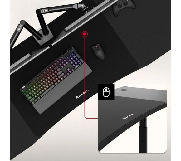 Huzaro - Hero 4.6 Crni Podesivi Gaming sto 160x60cm_6