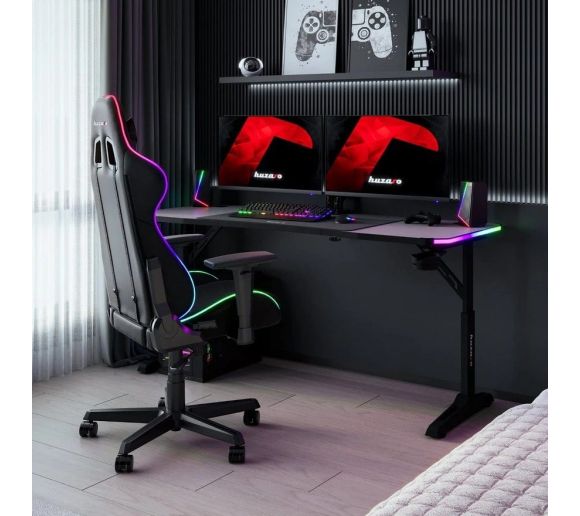 Huzaro - Hero 4.6 Crni RGB Podesivi Gaming sto 160x60cm_1