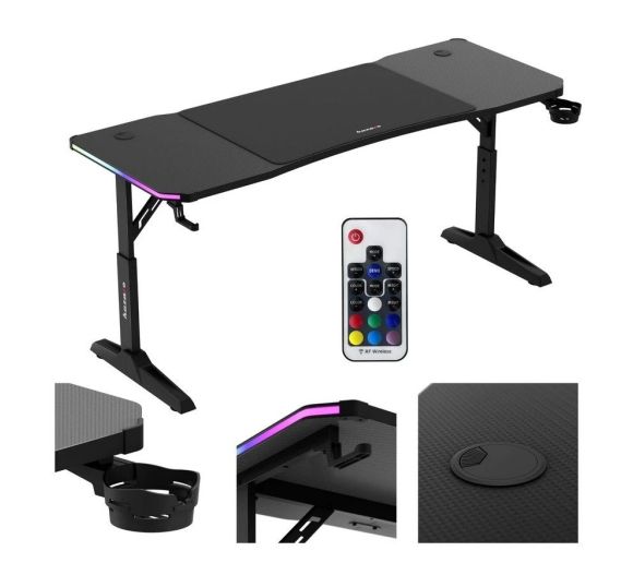 Huzaro - Hero 4.6 Crni RGB Podesivi Gaming sto 160x60cm_4