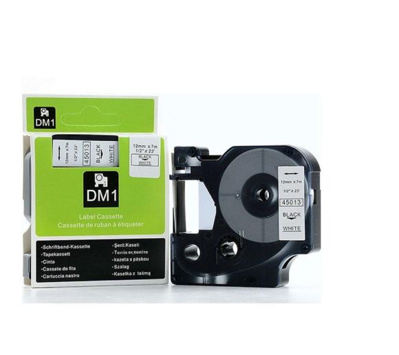 PUTY - Kompatibilna DYMO traka DM1 45013 12mm x 7m crno na belo_0