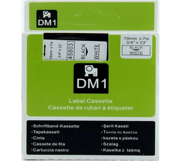 PUTY - Kompatibilna DYMO traka DM1 45803 19mm x 7m crno na belo_0