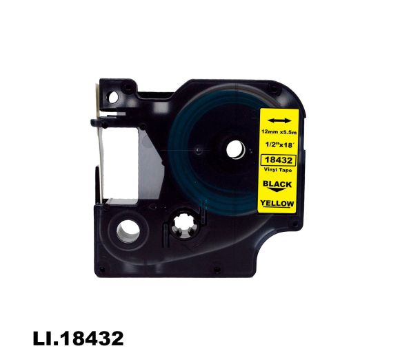 PUTY - Kompatibilna DYMO traka DM1 RHINO 18432 12mm x 5.5m crno na zuto_0