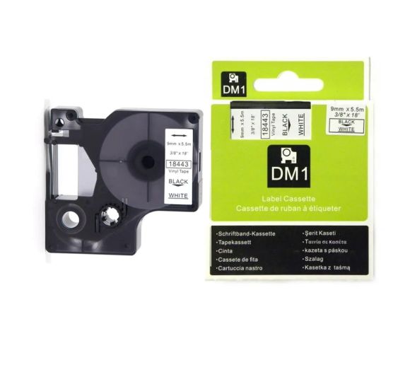 PUTY - Kompatibilna DYMO traka DM1 RHINO 18443 9mm x 5.5m crno na belo_0