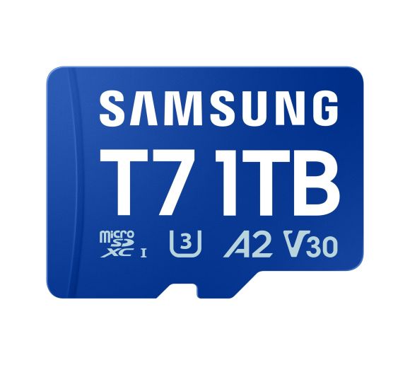 Samsung - MicroSD 1TB, T7, SDXC, UHS-I U3 V30 A2, Read up to 170MB/s, Write up to 130MB/s,  for 4K and FullHD video recording_0