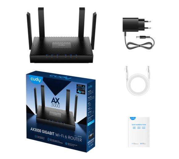 Cudy WR3000 AX3000 Wi-Fi 6 Ruter | Dual-Band | Gigabit | 160MHz |_0