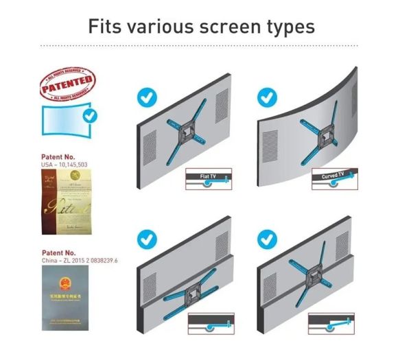 BARKAN - 3500.W LCD TV plafonski nosač do 65 inča za ravne i zakrivljene televizore beli _3