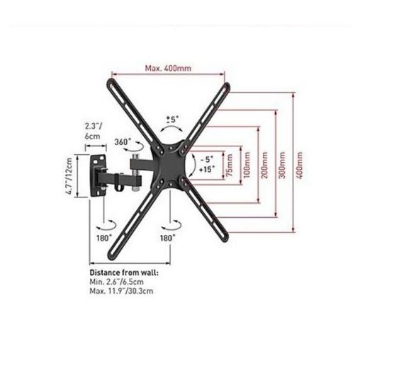 BARKAN - E3423 LCD TV zglobni zidni nosač od 13 do 58 inča _2