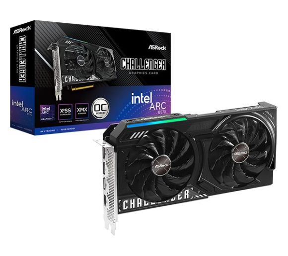 ASRock - VGA Asrock Intel Arc B570 Challenger 10GB OC, B570 CL 10GO_0