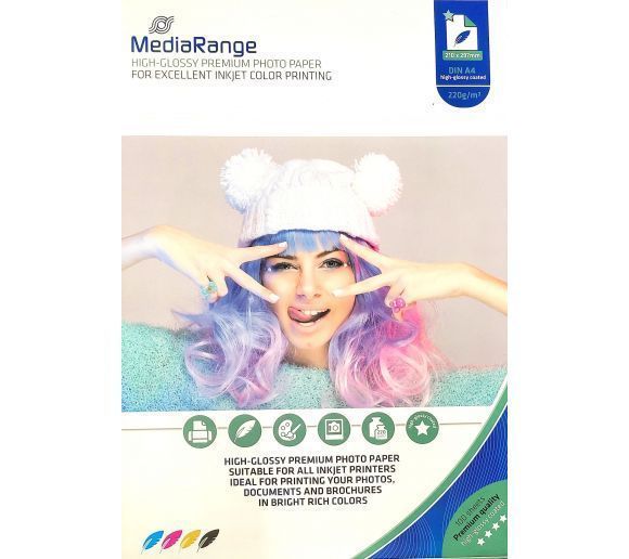 MediaRange - 220GR GLOSSY  A4 GERMANY FOTO-PAPIR INKJET MRINK103_0