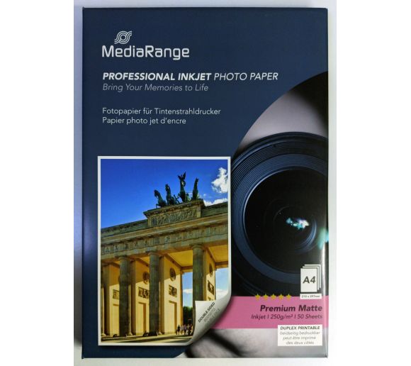 MediaRange -  foto papir A4 dualside matt 250 g/m²_0