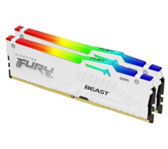 Kingston - DIMM DDR5 32GB (2x16GB kit) 6000MT/s KF560C36BWE2AK2-32 FURY Beast RGB White EXPO _0