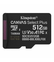 Kingston - MicroSDXC 512GB, Canvas Select Plus, Class 10 UHS-I U3 V10 A1, Read up to 150MB/s