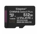 Kingston - MicroSDXC 512GB, Canvas Select Plus, Class 10 UHS-I U3 V10 A1, Read up to 150MB/s_small_0