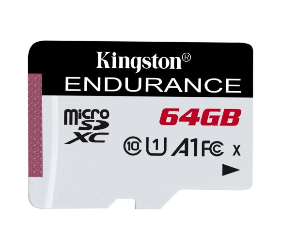 Kingston - MicroSDXC 64GB, High-Endurance, IPX7, -25-85 °C, Class 10 UHS-I U1 A1, Read up to 95MB/s, Write up to 30MB/s_0