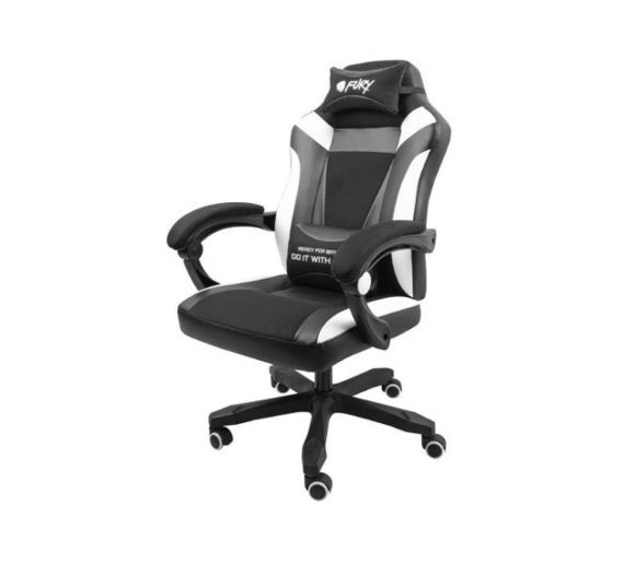 Gaming fotelja Fury Avenger M+ Crno Bela_0