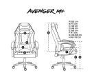 Gaming fotelja Fury Avenger M+ Crno Bela_small_1