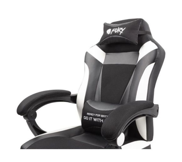 Gaming fotelja Fury Avenger M+ Crno Bela_4