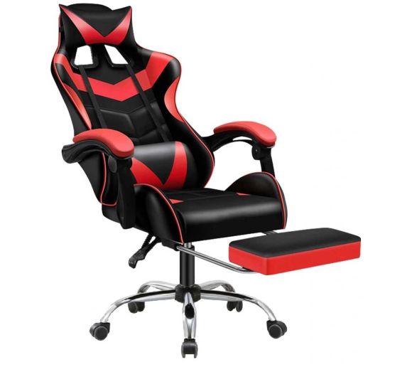 eSports Gaming Stolica Sa Osloncem Za Noge Crvena_0