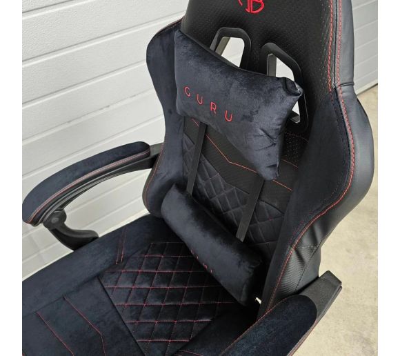 Supreme Velur Gaming stolica crveni trim_4