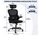 Nuvora Ergonomska Kancelarijska Stolica Crna | K-Office.rs_small_3