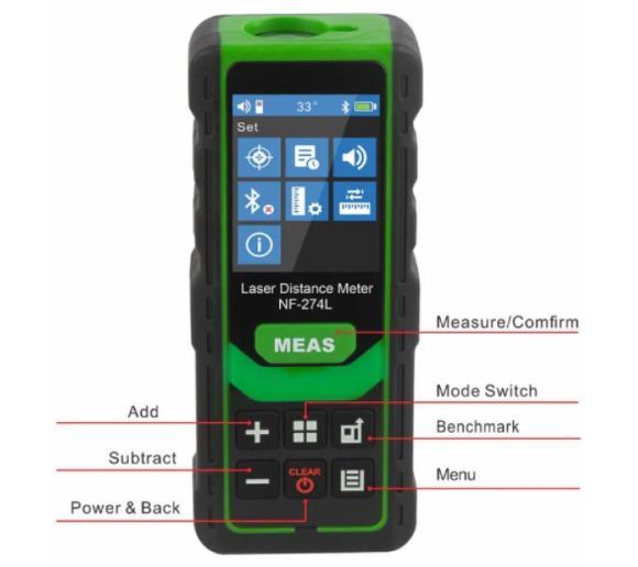 NOYAFA - Noyafa NF-274L Zeleni Laserski Metar | Daljinomer 60m/80m/100m |_4
