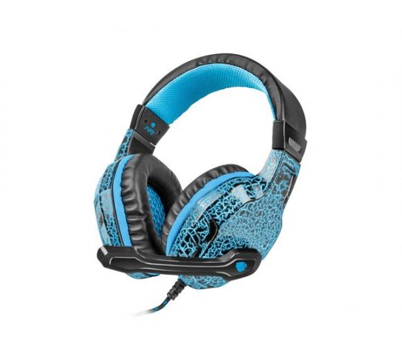 FURY HELLCAT, Gaming Headset with Volume Control, 3.5mm Stereo, LED Backlit (USB), Black/Blue_0