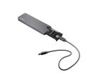 RHINO M.2 NVME, SSD External Enclosure, M.2 NVMe/PCIe 2230/2242/2260/2280, Max. 2TB, USB Type-C (3.1 Gen.2), Aluminium/PVC, Space Grey_small_0