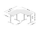 Huzaro - Hero 7.3 Beli Podesivi sto 140x60cm_small_4