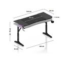 Huzaro - Hero 3.6 Crni RGB Podesivi Gaming sto 140x60cm_small_6