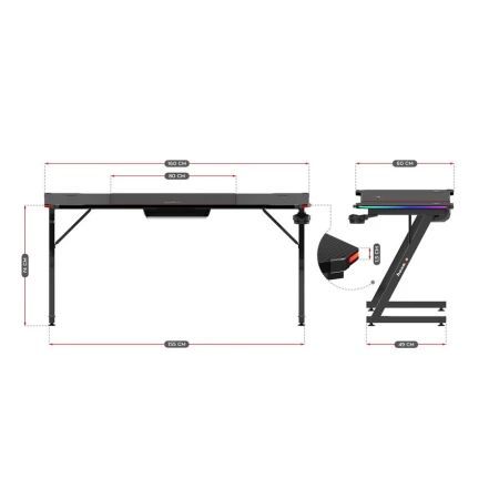 Huzaro - Hero 4.8 Crni RGB Gaming sto 160x60cm_6