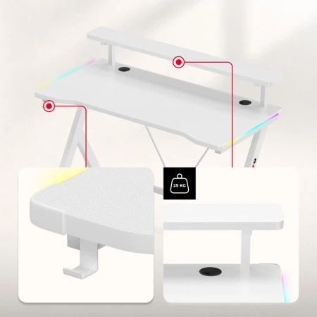 Huzaro - Hero 1.9 Beli RGB Gaming sto 120x60cm_4