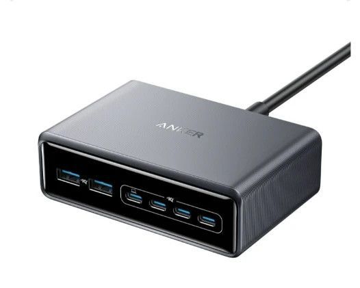Anker Prime Charger 200W Desktop GaN, 4XUSB-C, 2XUSB-A, Black_0