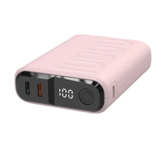 Powerbank RealPower PB-10000C PD+ mit 3xType-C,Rose_0