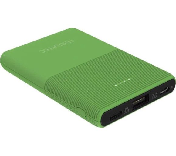 TERRATEC Power Bank P50 Pocket Green Flash, 5,000 mAh_0