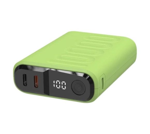 RealPower PB-10000C PD+ power bank, 3x Type-C, light green_0
