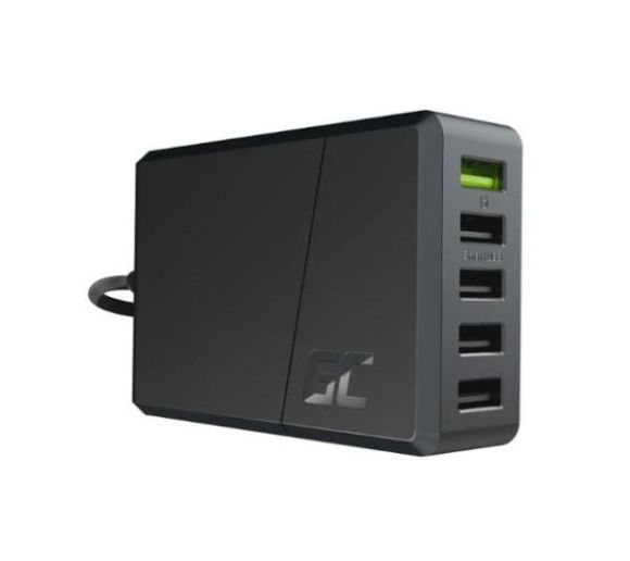 Green Cell Charger 52W, 5-Port USB 3.0, Black_0