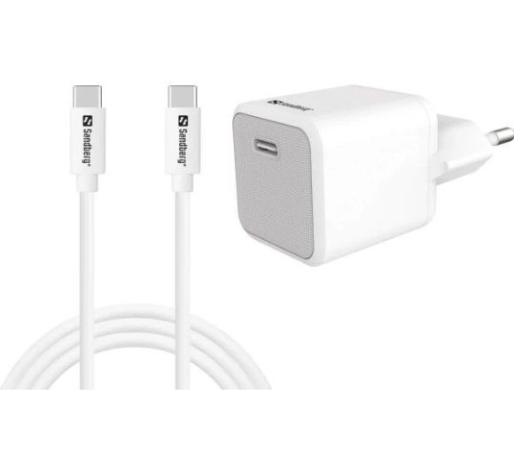 Sandberg 441-58 USB-C 20W Charger EU+USB-C>C, Incl. 1 m USB-C charge cable_0