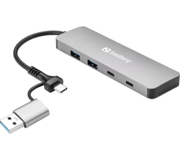 Sandberg 136-64 USB-C/A to 2xUSB-A+2xUSB-C Hub_0