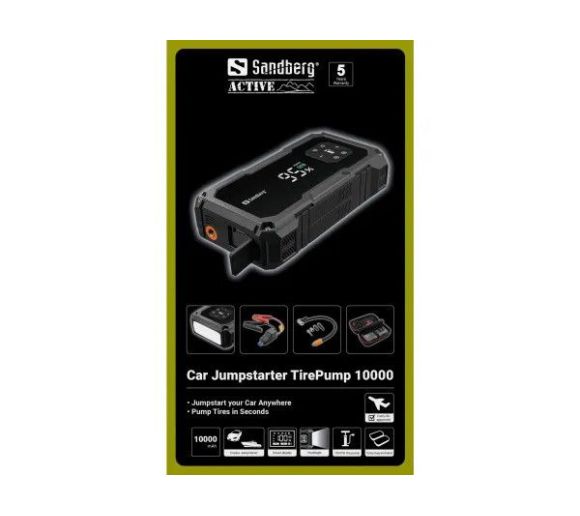 Baterijski kompresor/powerbank Sandberg 421-21 Jumpstarter 10000mAh/lampa_1