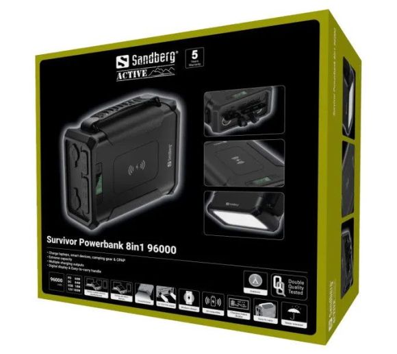 Powerbank Sandberg SURVIVOR USB-C/A/PD/DC 12V 420-78 96000mAh PD60W_5