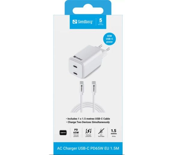 Sandberg 441-75 AC Charger USB-C PD65W EU 1.5M_4