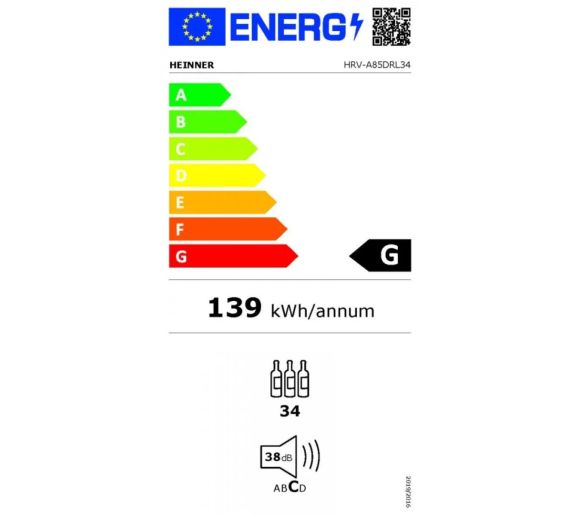 Vinski frižider HEINNER HRV-A85DRL34/85l/34boca(750ml)/1zona_1
