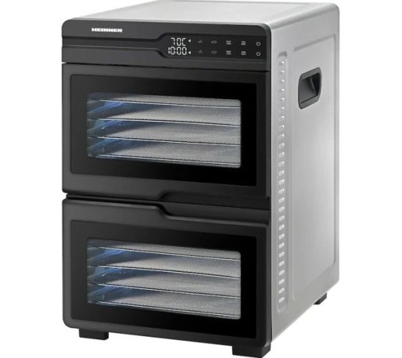 Dehidrator HEINNER DUALDRY PRO HFD-KDDB1200BKSS 1000-1200W/12 mesta/80c/timer_1