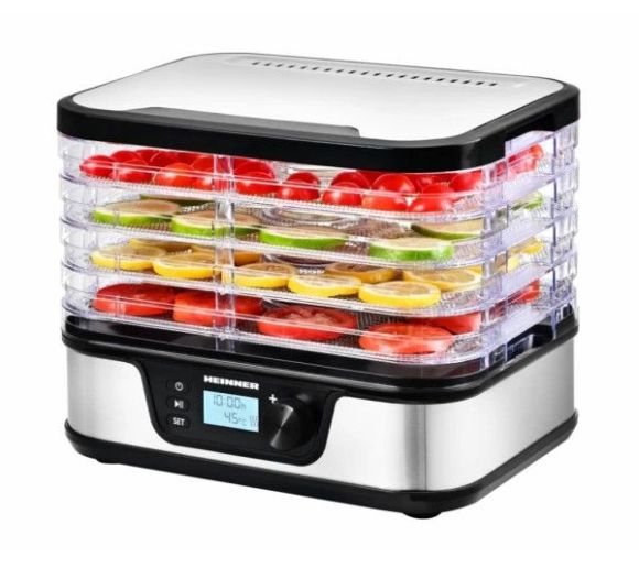 Dehidrator HEINNER ELITE DRY HFD-K380DSS/320-380W/5 mesta/75c/timer_0