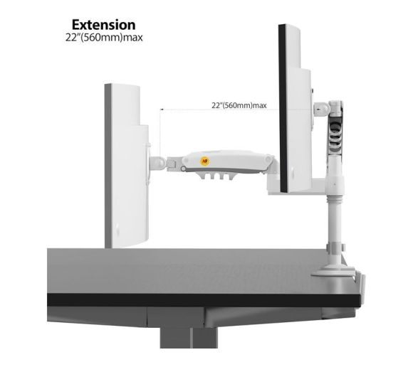 H180-XE stoni nosač za dva monitora beli 17-27 inča _5