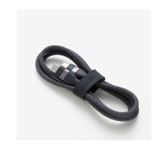 USB tip-C kabl M/M 0.9m, za Super brzo punjenje 240W/480Mbps, pleteni, crni _0